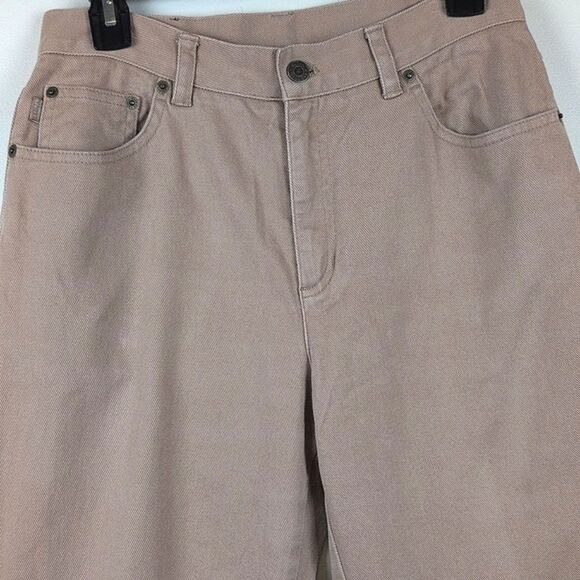 Ralph Lauren Tan Lauren Jeans Co High-Waisted Jean Straight Leg Pants Size 10P - Picture 5 of 10